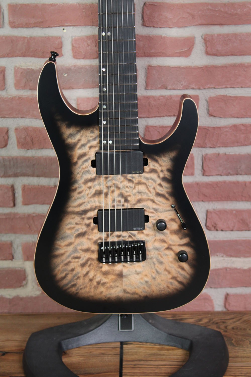 USA M-7 Baritone See  Thru Black Sunburst EMG